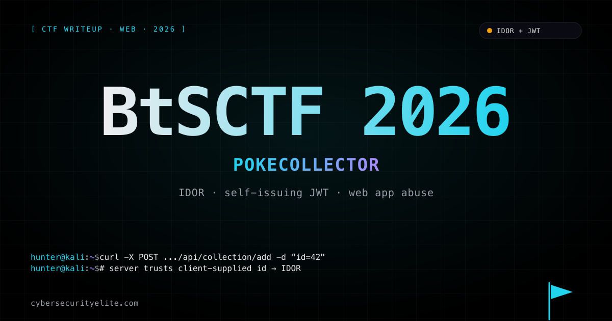 BtSCTF 2026 POKECOLLECTOR writeup — CTF challenge breakdown