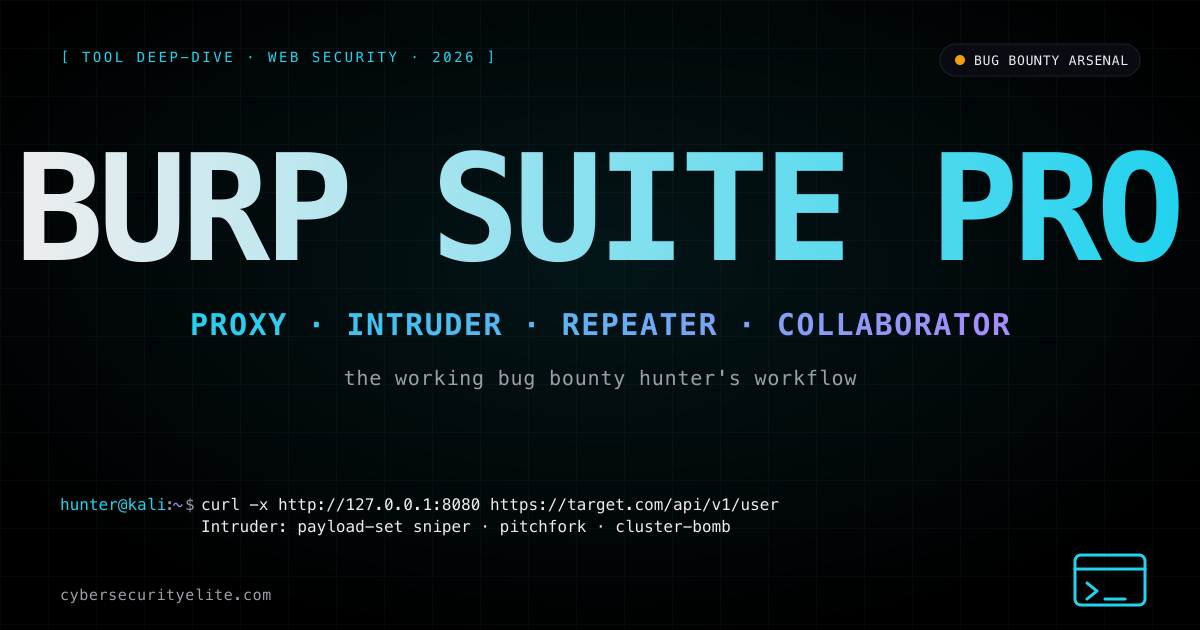 Burp Suite Professional — bug bounty hunter workflow deep dive