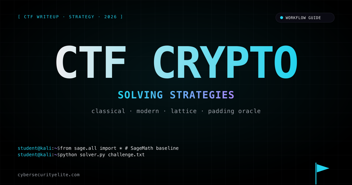 CTF CRYPTO SOLVING STRATEGIES writeup — CTF challenge breakdown
