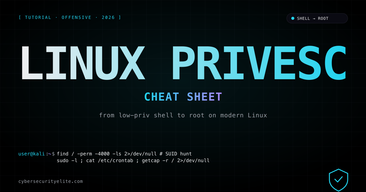 Linux privilege escalation cheat sheet