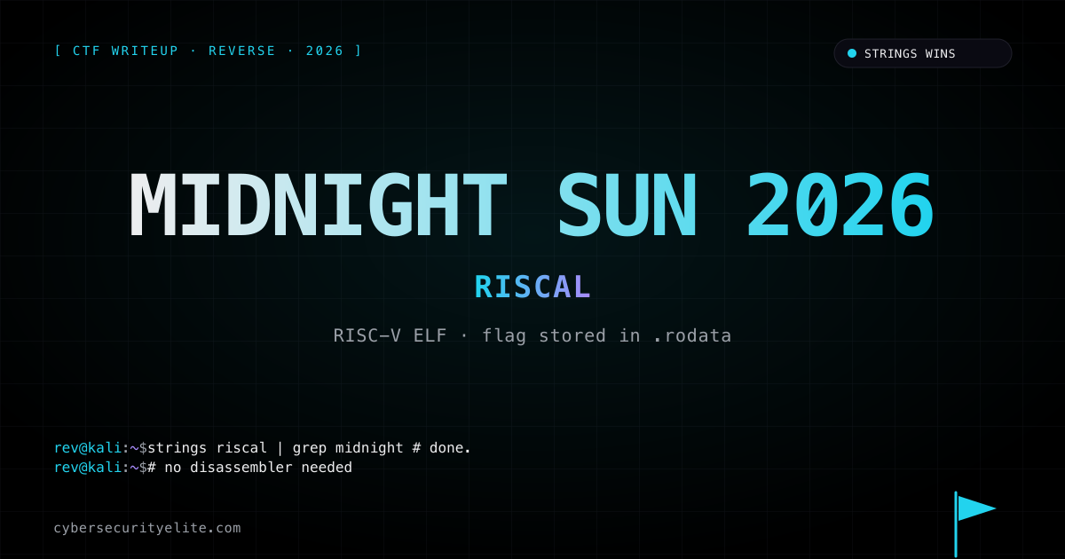 MIDNIGHT SUN 2026 RISCAL writeup — CTF challenge breakdown