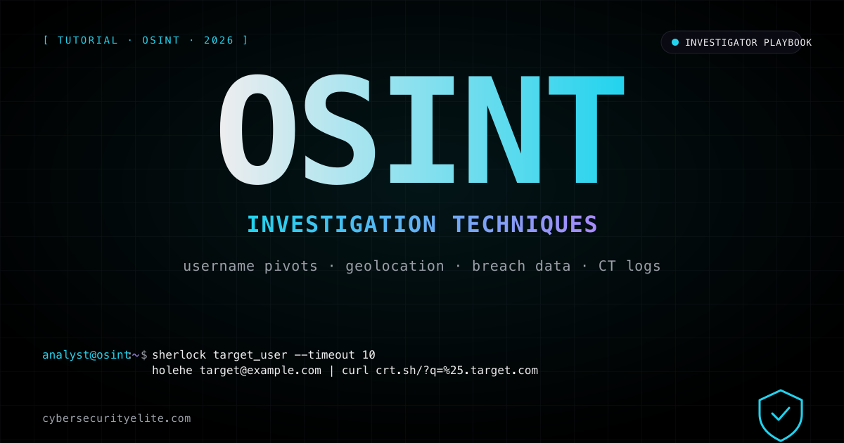 OSINT investigation techniques for beginners