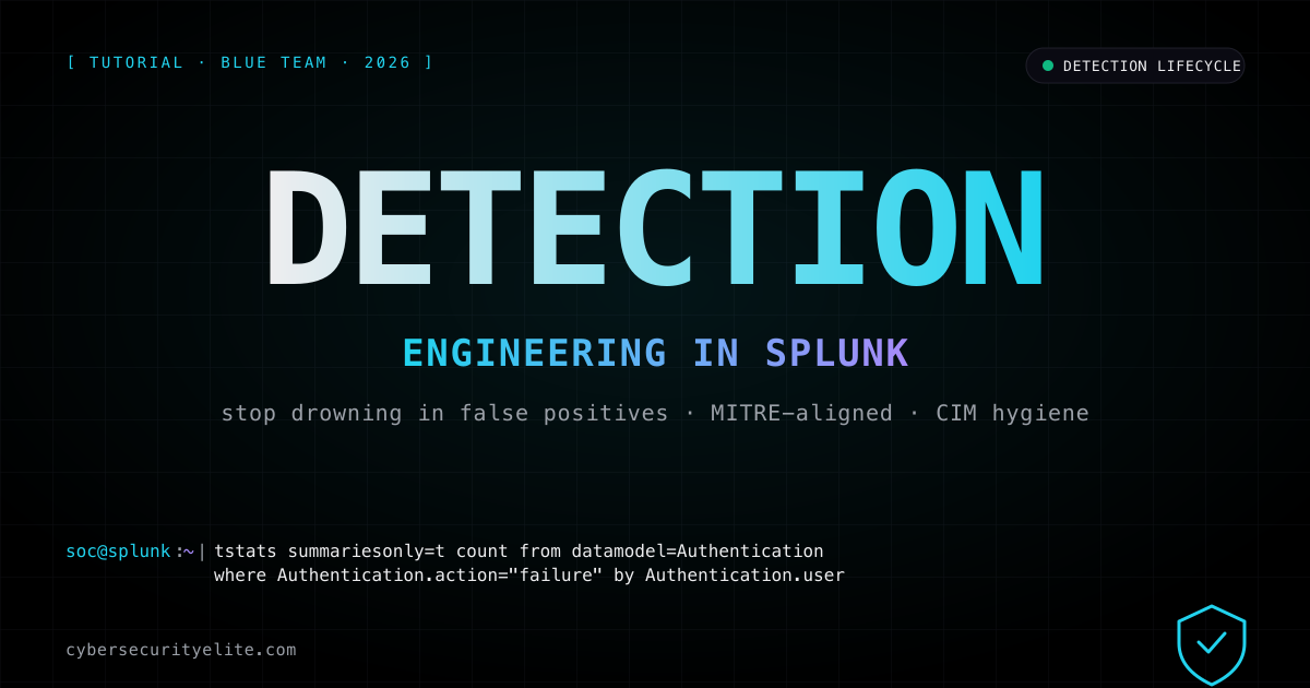 Detection engineering in Splunk