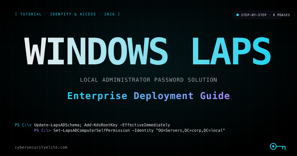Windows LAPS implementation — step-by-step enterprise deployment guide